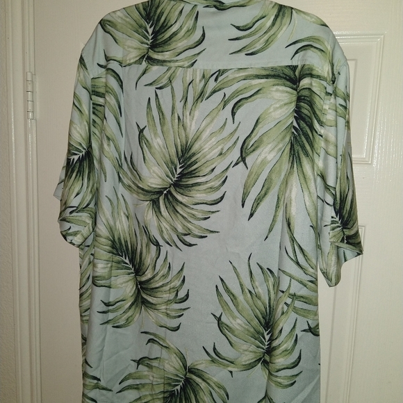 Caribbean Palm Leaves Print Hawaiian Shirt Men's sz Medium. - Picture 2 of 7